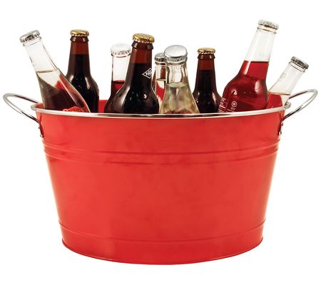 Big Galvanized Beverage Tub by Twine