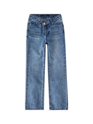 Big Girl's The Maison Spliced Relaxed Jeans - Bam Wash - Size 7