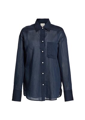 Big Joe Striped Cotton & Silk Shirt