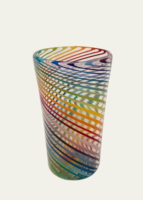 Big Right Multicolor Stripe Drinking Glass, 15 oz.