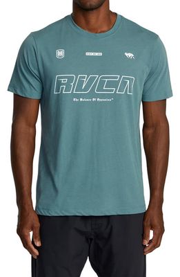Big RVCA Club Performance Graphic T-Shirt in Pine Grey