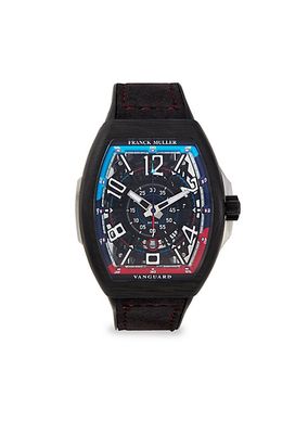 Bill Auberlin Vanguard Carbon, Leather, & Rubber Skeleton Watch