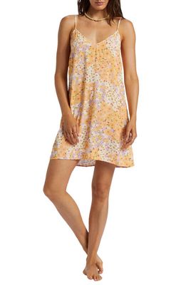 Billabong '90s Babe Floral Print Mini Sundress in Peach Whip 