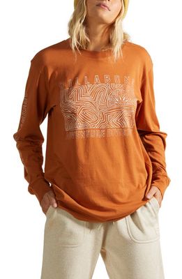 Billabong Adventure Division Long Sleeve Organic Cotton Graphic Tee in Adobe