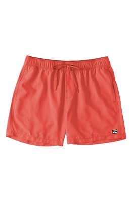 Billabong All Day Layback Swim Trunks in Coral