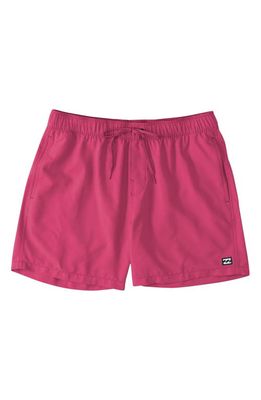 Billabong All Day Layback Swim Trunks in Neon Pink