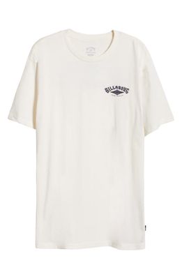 Billabong Arch Logo Organic Cotton Graphic T-Shirt in Off White