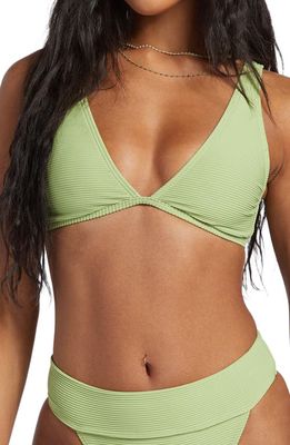 Billabong Ava Tanlines Triangle Bikini Top in Palm Green