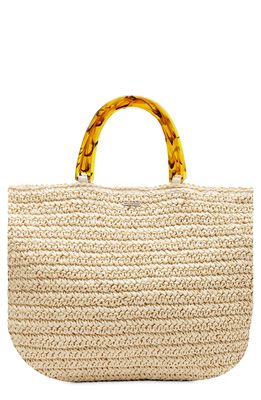 Billabong Check Her Out Straw Tote in Natural