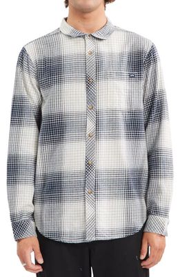 Billabong Coastline Check Flannel Button-Up Shirt in Chino