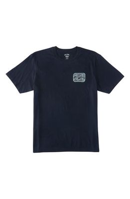 Billabong Crayon Wave Graphic T-Shirt in Navy