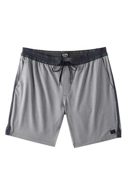 Billabong Crossfire Swim Trunks in Light Grey/Navy 