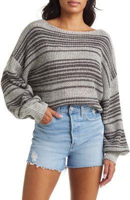 Billabong Dream State Stripe Sweater in Off Black