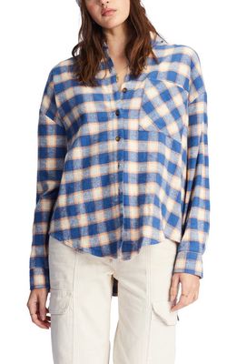 Billabong Easy Breezy Brushed Cotton Button-Up Shirt in Indigo Love
