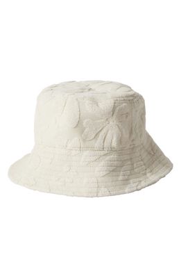 Billabong Floral Jacquard Terry Cloth Bucket Hat in Whitecap