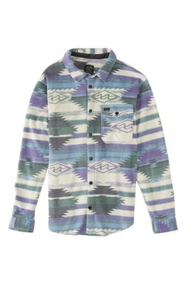 Billabong Furnace Recycled Polyester Shirt Jacket in Washed Blue
