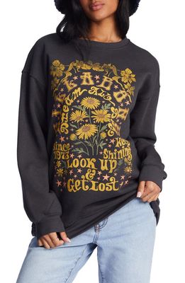 Billabong Golden Wonder Oversize Graphic Sweatshirt in Off Black