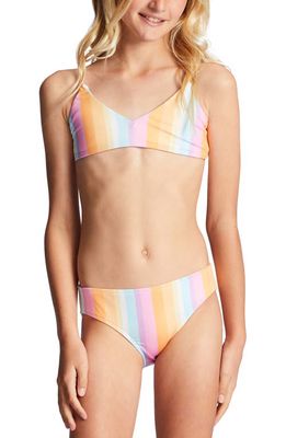 Billabong Kid' On the Bright Side Reversible Two-Piece Swimsuit in Multi