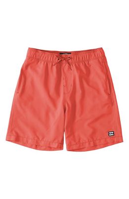 Billabong Kids' All Day Layback Swim Trunks in Coral