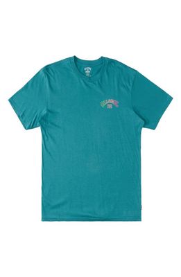 Billabong Kids' Arch Logo Cotton Graphic Tee in Teal
