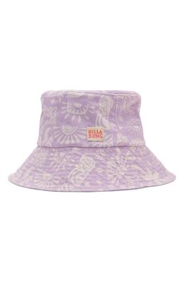 Billabong Kids' Bucket List Daisy Print Hat in Peaceful Lilac