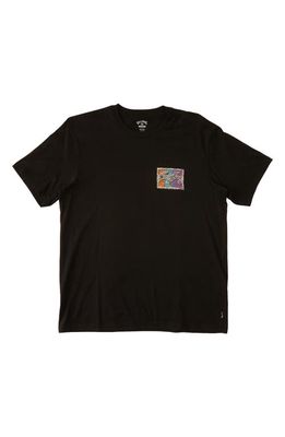 Billabong Kids' Crayon Wave Graphic T-Shirt in Black