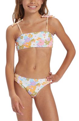 Billabong Kids' Kissed the Sun Reversible Two-Piece Swimsuit in Multi