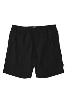 Billabong Kids' Larry Layback Cotton Shorts in Black