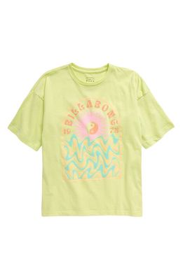 Billabong Kids' Lost at Sea Cotton Graphic Tee in Light Lime