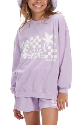 Billabong Kids' Making Waves Sweatshirt in Peaceful Lilac