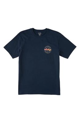 Billabong Kids' Rotor Diamond Graphic T-Shirt in Dark Blue