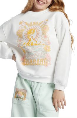 Billabong Kids' So Dreamy Fleece Graphic Sweatshirt in Salt Crystal