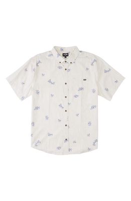 Billabong Kids' Sunday Cotton Button-Down Shirt in Cream