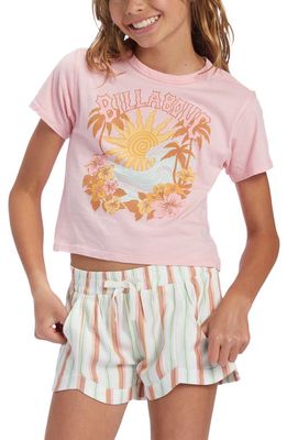 Billabong Kids' Surf Break Cotton Crop Graphic T-Shirt in Light Sorbet