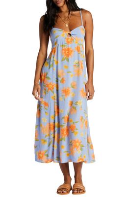 Billabong Last Sunset Floral Keyhole Sundress in Outta The Blue
