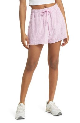 Billabong Loosen Up Jacquard Terry Cloth Shorts in Lilac Smoke