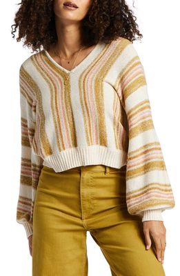 Billabong Mas Amor 2 Stripe Hooded Sweater in Kiwi