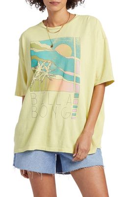 Billabong Rainbow Skies Oversize Graphic T-Shirt in Limelight