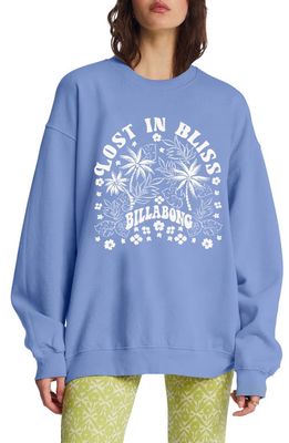 Billabong Ride In Cotton Blend Graphic Sweatshirt in Good Tides