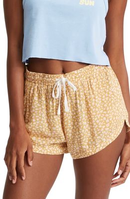 Billabong Road Trippin Printed Crinkle Shorts in Light Sunset Go
