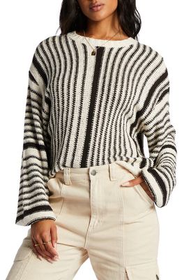 Billabong Seeing Double Stripe Sweater in White Cap 1