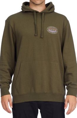 Billabong Short Sands Cotton Blend Graphic Hoodie in Military