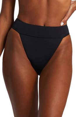 Billabong Sol Searcher Aruba High Waist Bikini Bottoms in Black Pebble