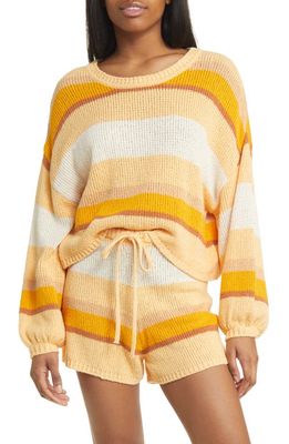 Billabong Sol Time Stripe Sweater in Citrus Glow