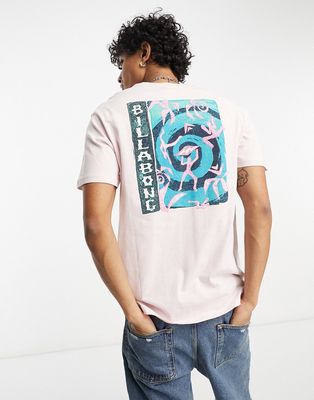 Billabong spiral t-shirt in pale pink