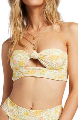 Billabong Sun Worshipper Tanlines Bandeau Bikini Top in Yellow Multi