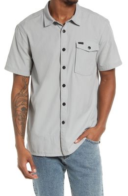 Billabong SurfTrek Tech Short Sleeve Button-Up Shirt in Light Grey