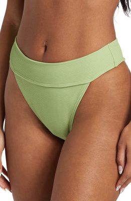 Billabong Tanlines Aruba High Waist Bikini Bottoms in Palm Green