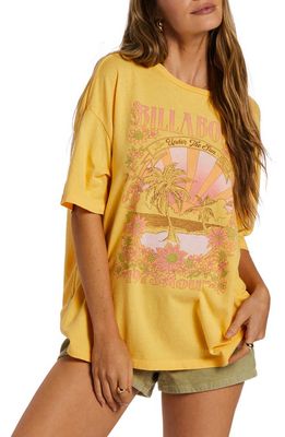 Billabong Under the Sun Oversize Graphic T-Shirt in Paloma