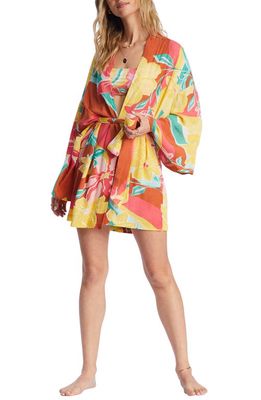 Billabong x Sincerely Jules Loveland Floral Cover-Up Wrap in Brick